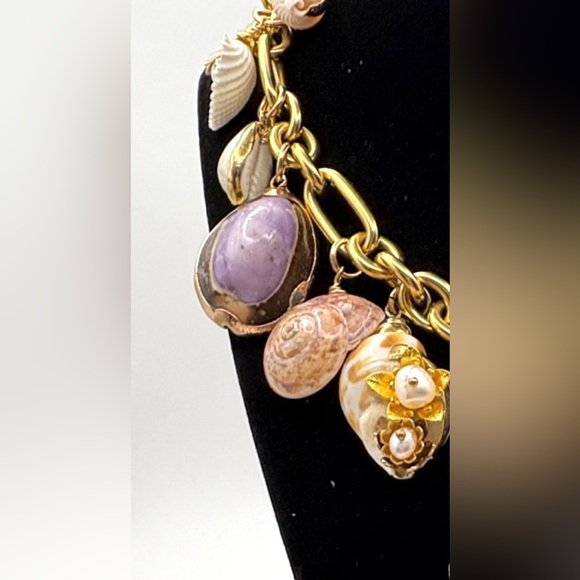 REVOLVE Beach Bound Necklace in Gold Shell Charm Necklace, Brinker + Eliza - Picture 4 of 7